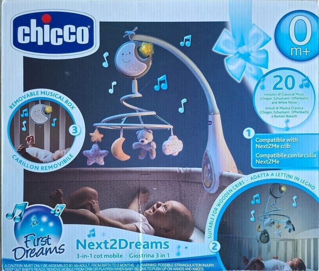 Chicco Next2Dreams muziekmobiel park, Kinderen en Baby's, Babyparken, Ophalen of Verzenden, Zo goed als nieuw