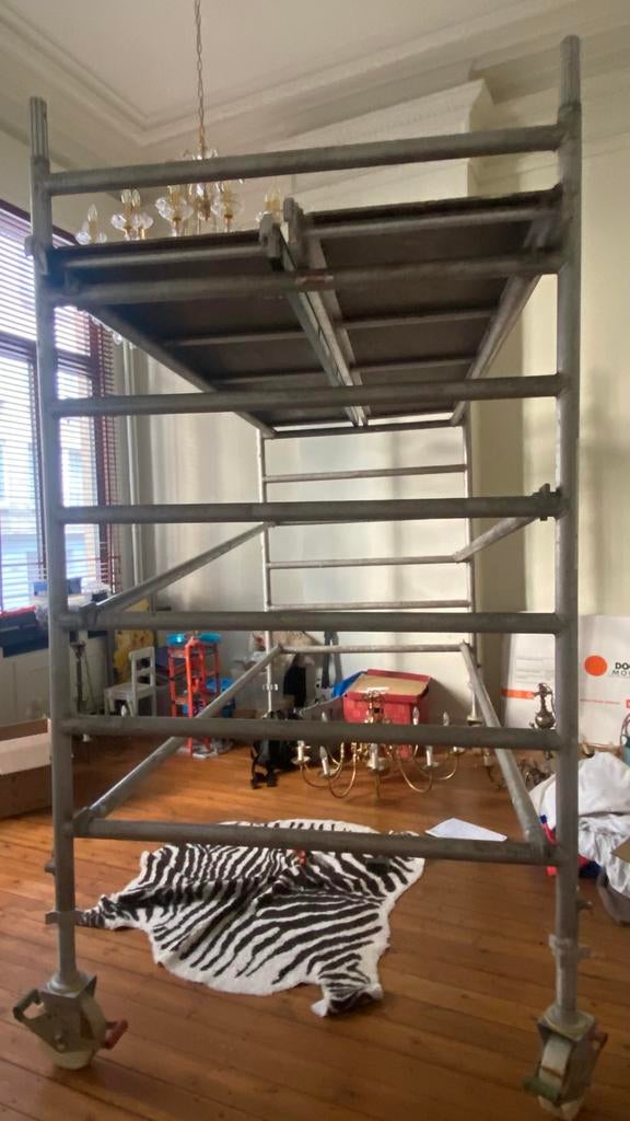 Stelling tot 3,40m hoog, Ophalen, Gebruikt, Rolsteiger of Kamersteiger, 2 tot 5 meter