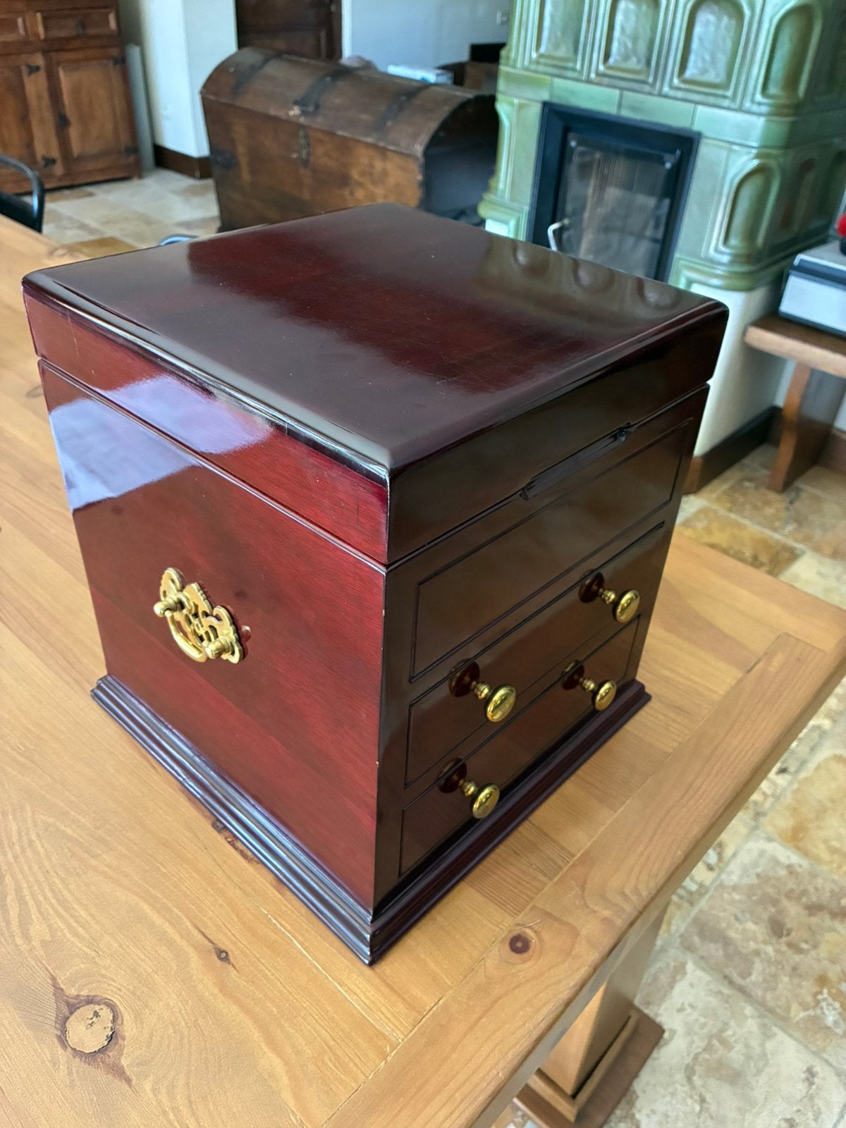 Cave à cigares de luxe  — Armoire à cigares avec tiroirs, Enlèvement ou Envoi, Utilisé, Autres types