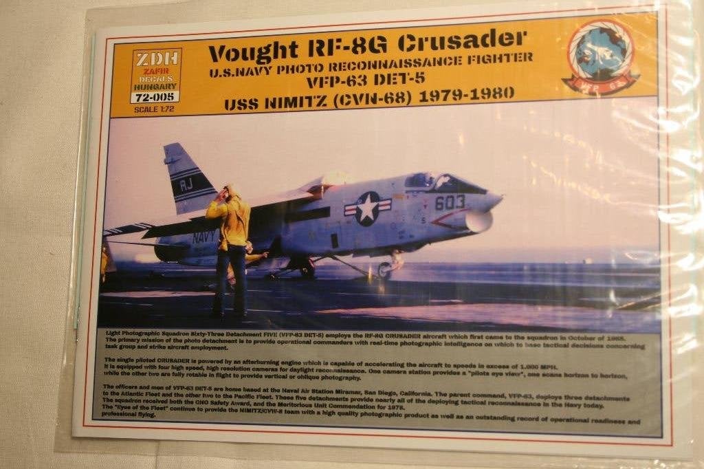 ZDH Decals 72005 1/72 Vought RF-8G Crusader, Ophalen of Verzenden, Nieuw, 1:72 tot 1:144, Vliegtuig