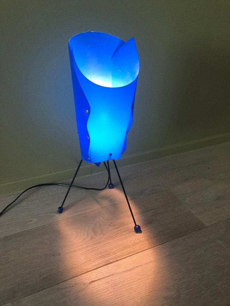 Lampe de table ou lampe de buffet (moderne), Comme neuf, Bleu, E14 (petit), Moderne