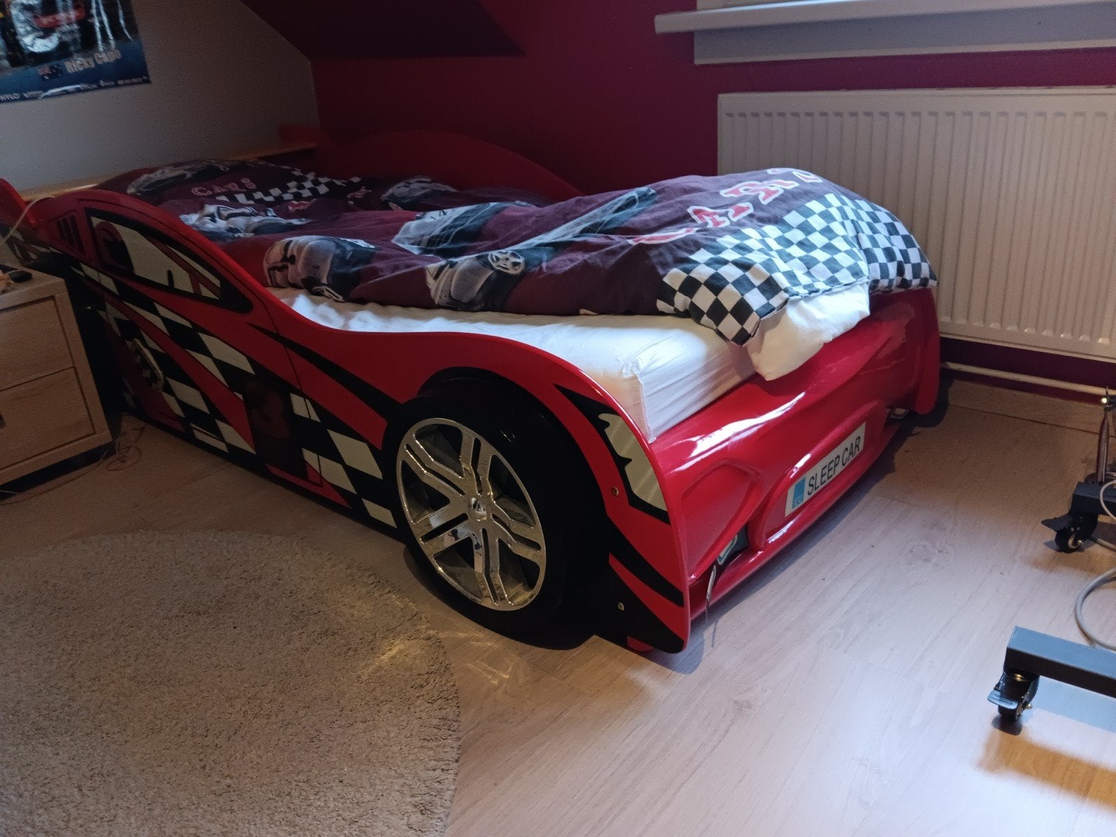 race autobed + pompstation kastje, Kinderen en Baby's, Ophalen