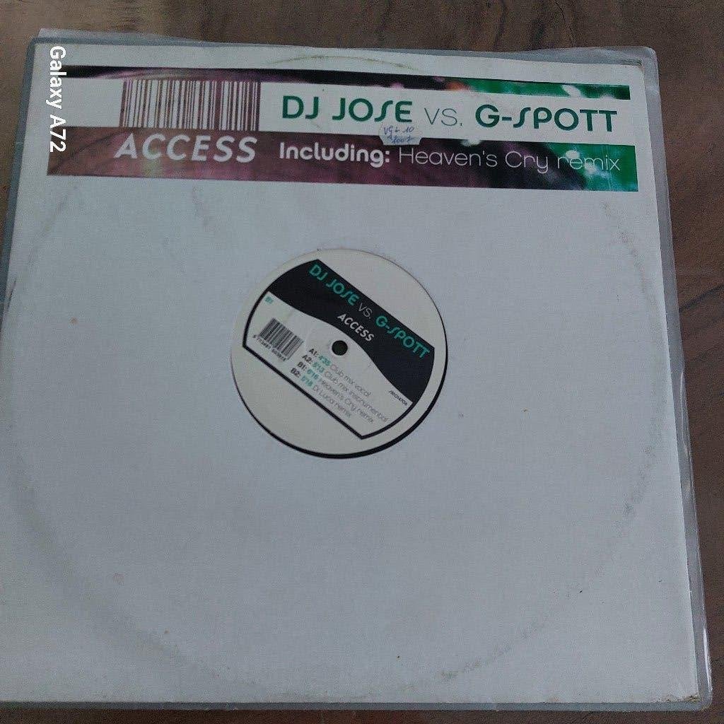 dj jose vs g-spott access 12 inch maxi, CD & DVD, Vinyles | Dance & House, 12 pouces, House, Enlèvement ou Envoi, Utilisé