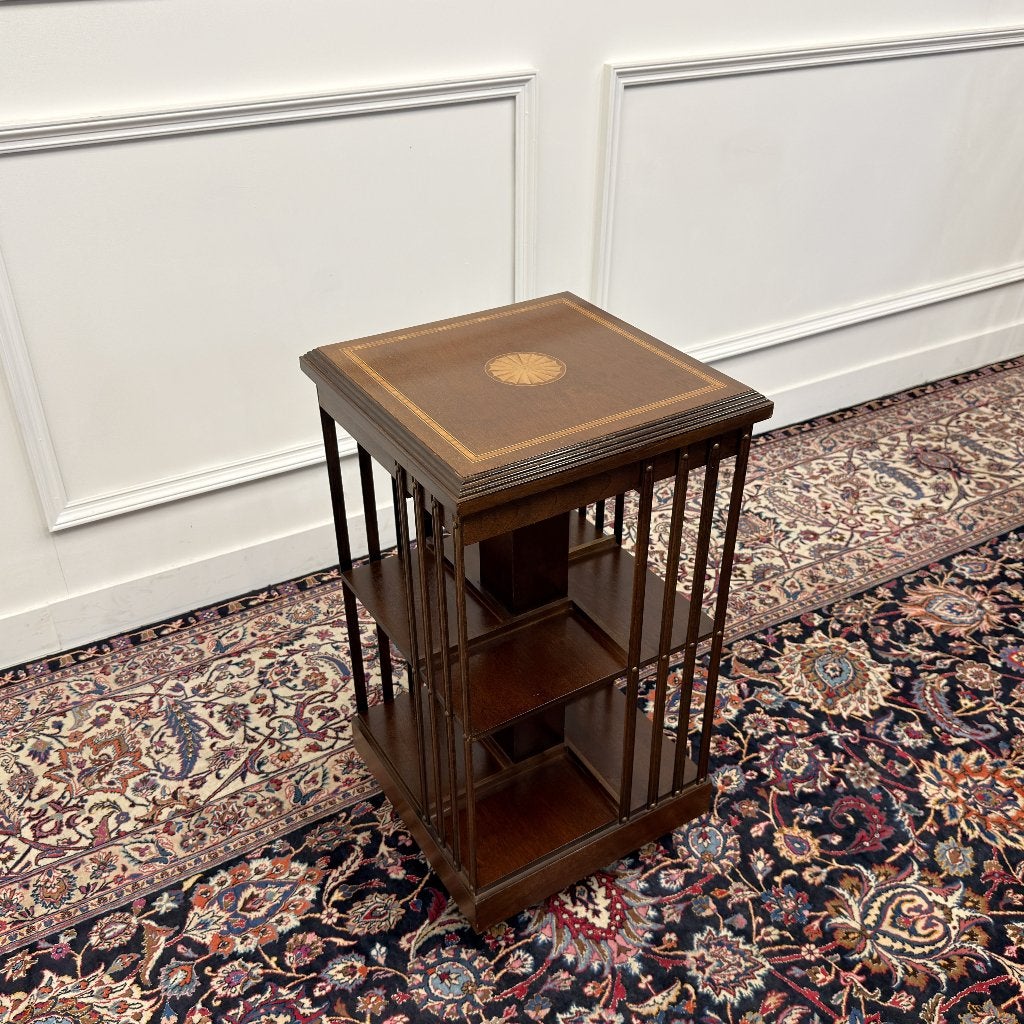 Klassiek Engelse Boekenmolen Marqueterie Inleg, Antiek en Kunst, Ophalen of Verzenden