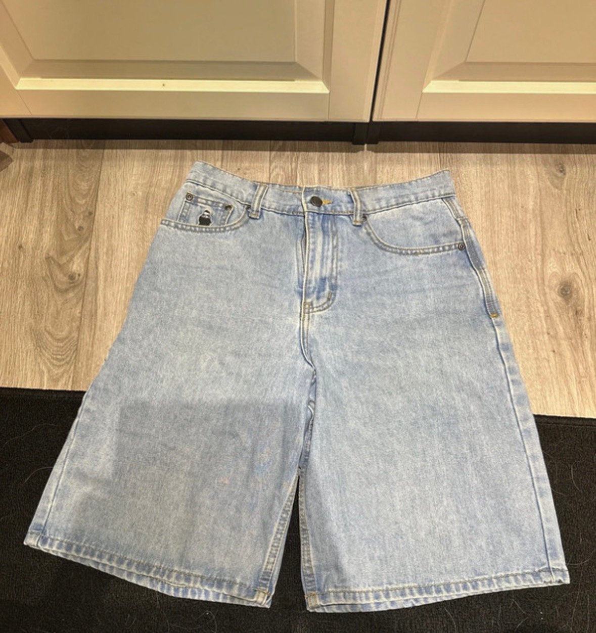 Jeans short nnsns baggy, Ophalen, Zo goed als nieuw, Blauw, W27 (confectie 34) of kleiner