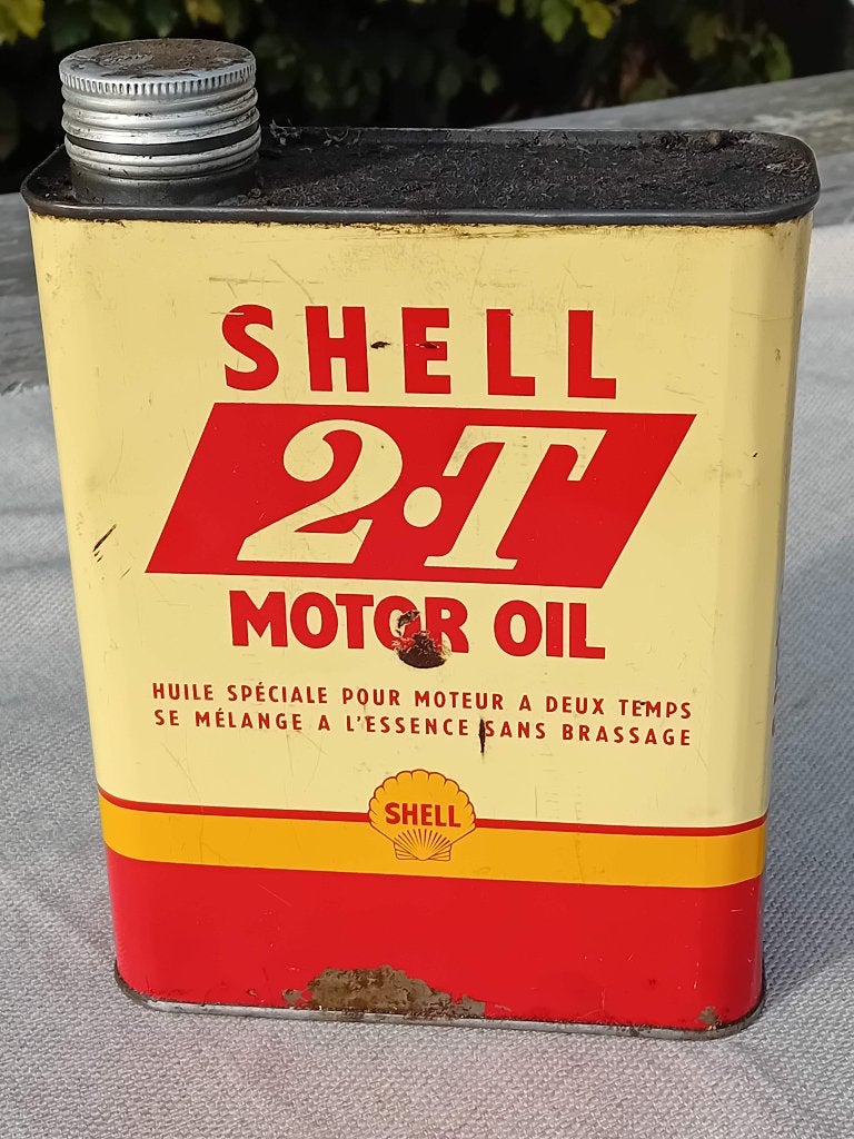 Bidon d'huile moteur SHELL 2T rare, Enlèvement ou Envoi, Comme neuf