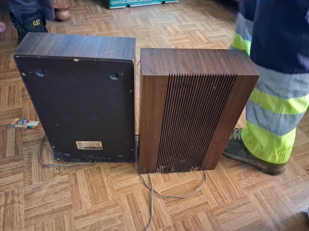 oude radia akai + boxen en platen speler - bieden, Ophalen, Gebruikt, Akai