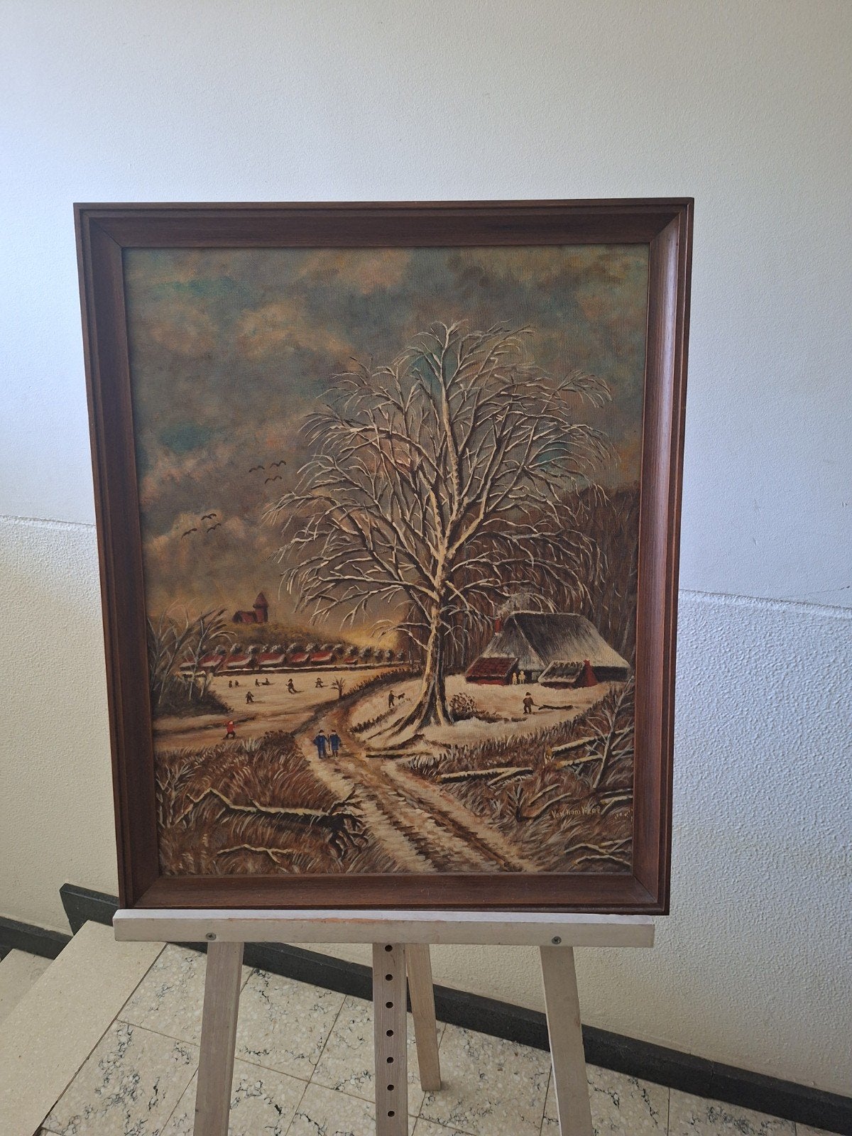 schilderij winter, Ophalen