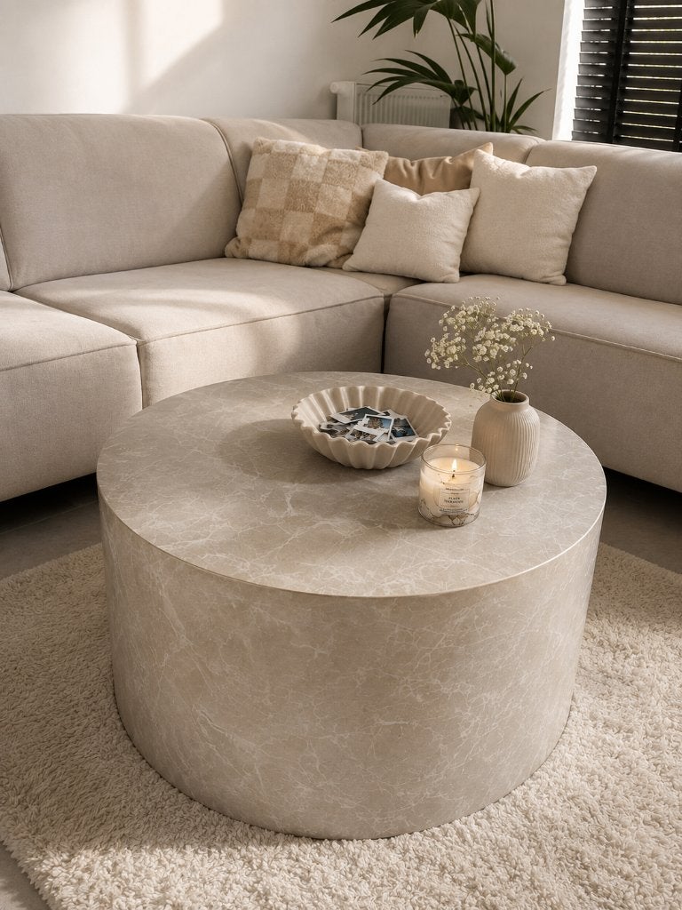 Salon tafel, Ophalen, Rond, 50 tot 100 cm, Zo goed als nieuw
