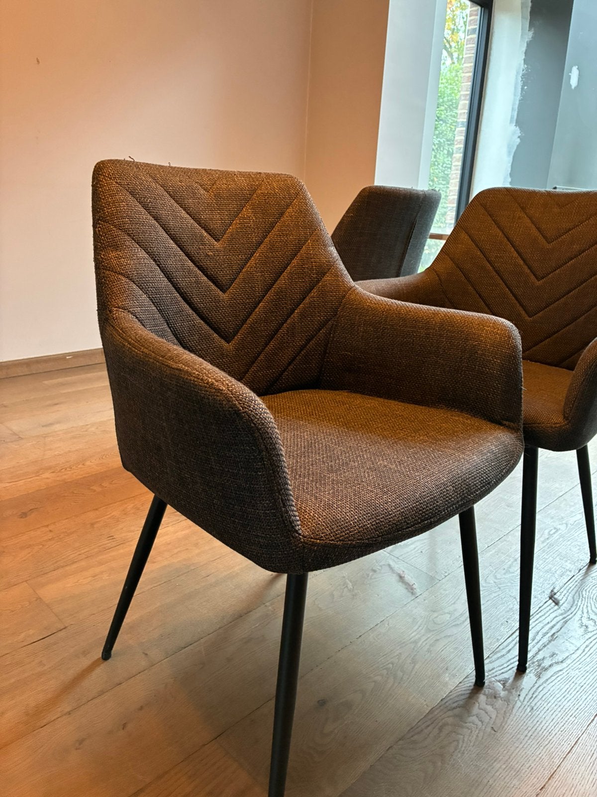 8 stoelen, Maison & Meubles, Gris, Enlèvement, Tissus, Cinq, Six Chaises ou plus