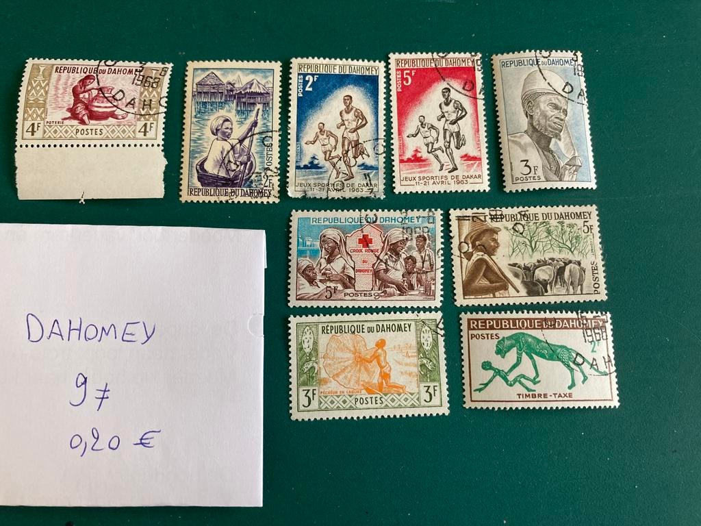 Lot postzegels Dahomey, Ophalen of Verzenden, Gestempeld
