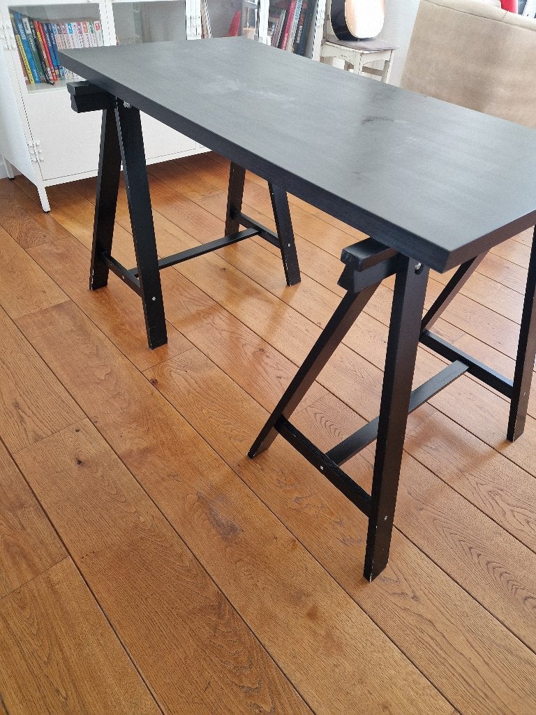 table / bureau bois noir, Enlèvement, Utilisé, 75 cm ou plus, Rectangulaire