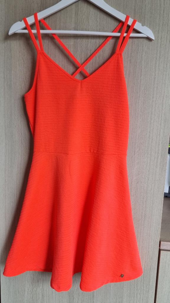 Koraal/oranje jurkje – maat S – 1 gedragen, Superdry, Oranje, Ophalen of Verzenden, Zo goed als nieuw