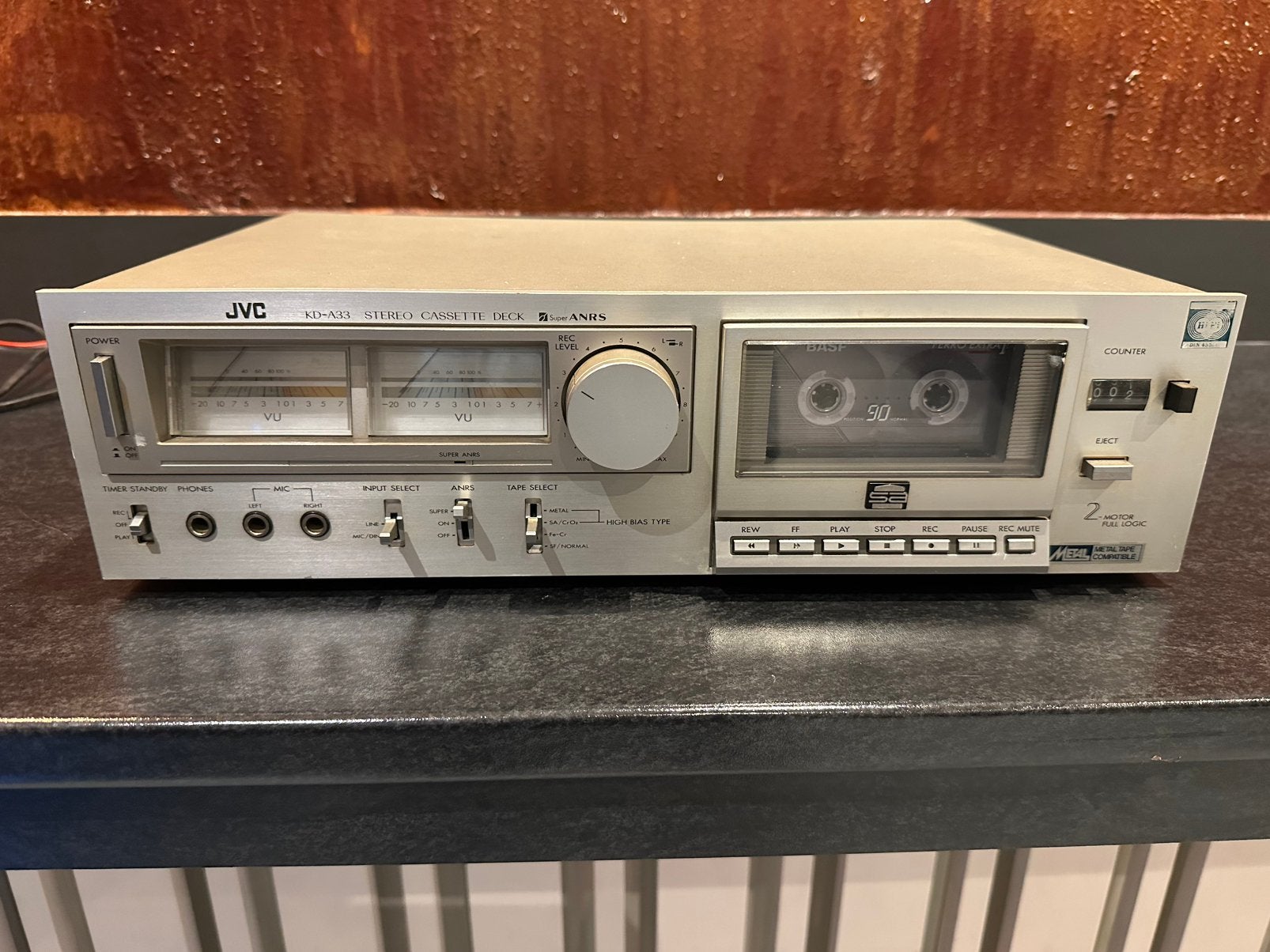 JVC KD-A33 cassettendeck, werkend en in goede staat, Audio, Tv en Foto, Cassettedecks, Ophalen, Enkel, JVC, Tiptoetsen