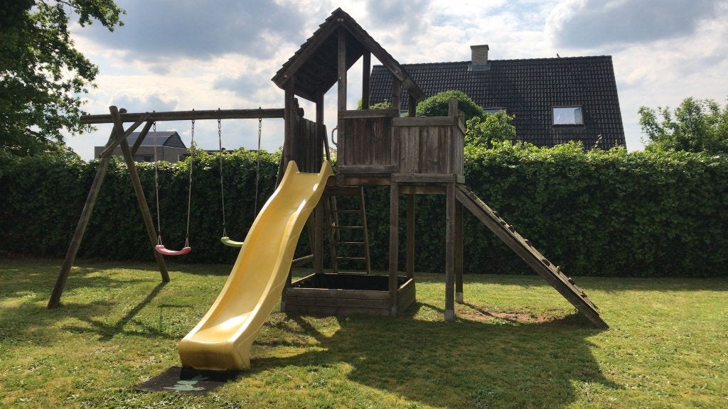 Houten speeltuig, Kinderen en Baby's, Speelgoed | Buiten | Speeltoestellen, Ophalen, Gebruikt, Schommel