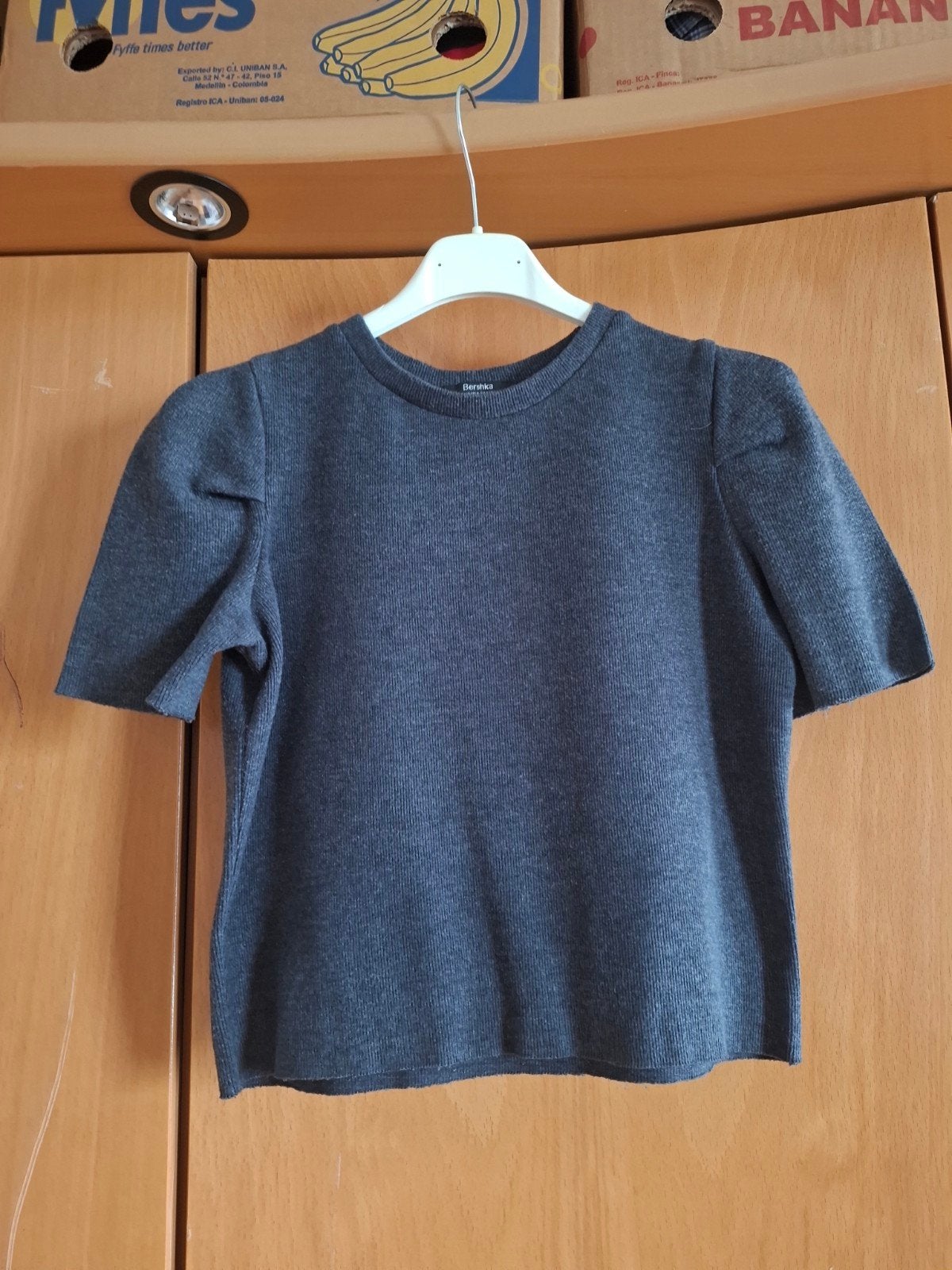 Crop top, Kleding | Dames, T-shirts, Korte mouw, Maat 34 (XS) of kleiner, Grijs, Gedragen