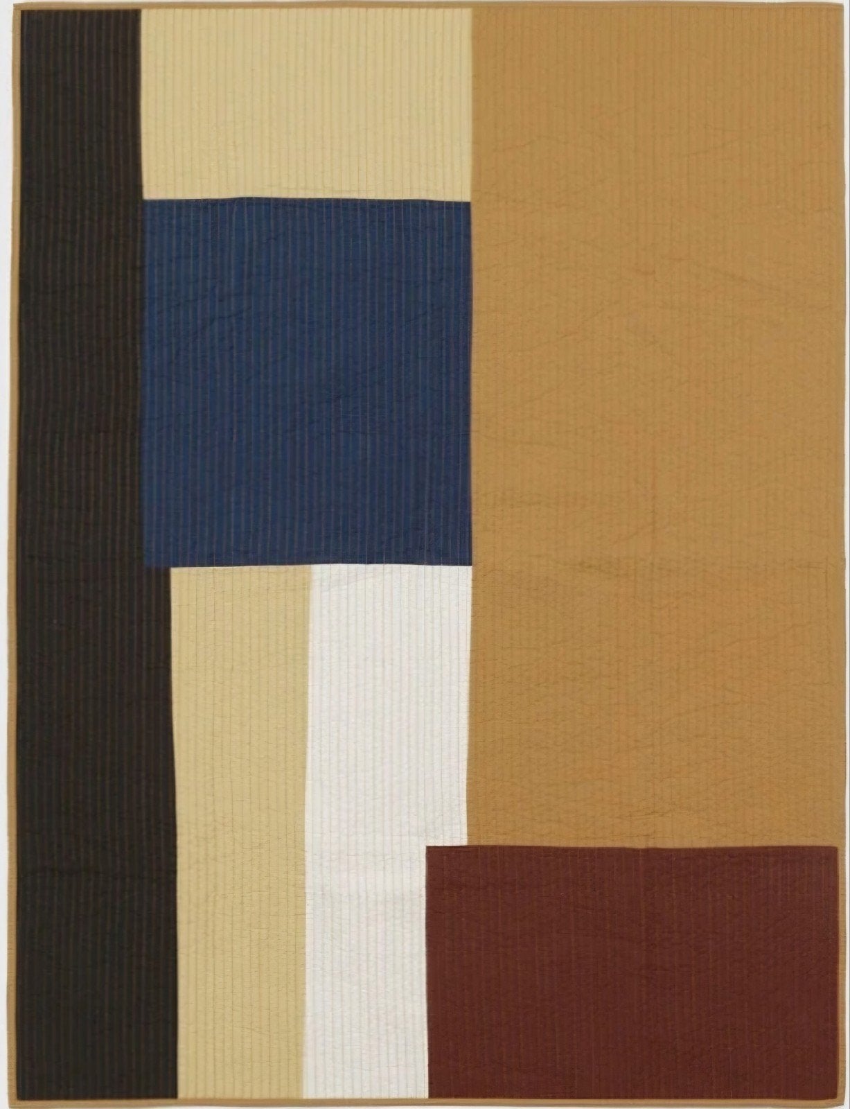 Ferm Living Shay Patchwork Quilt / Plaid (Mustard), Katoen, 130 cm, Beige, Ophalen of Verzenden