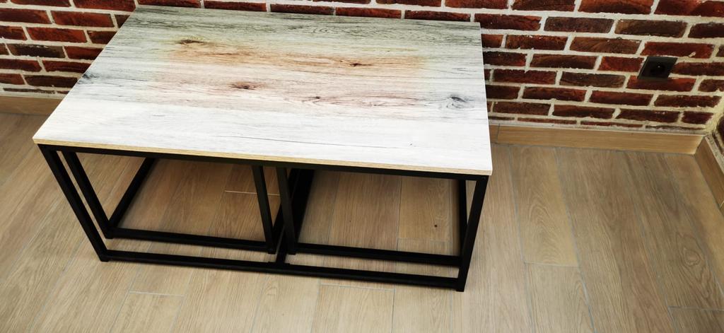 Salontafel met twee bijzettafels van Urban Living, Enlèvement, Utilisé
