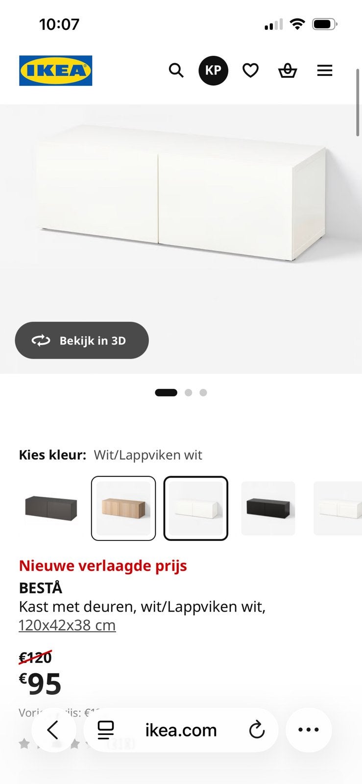 Besta kast 120cm, Ophalen, Nieuw