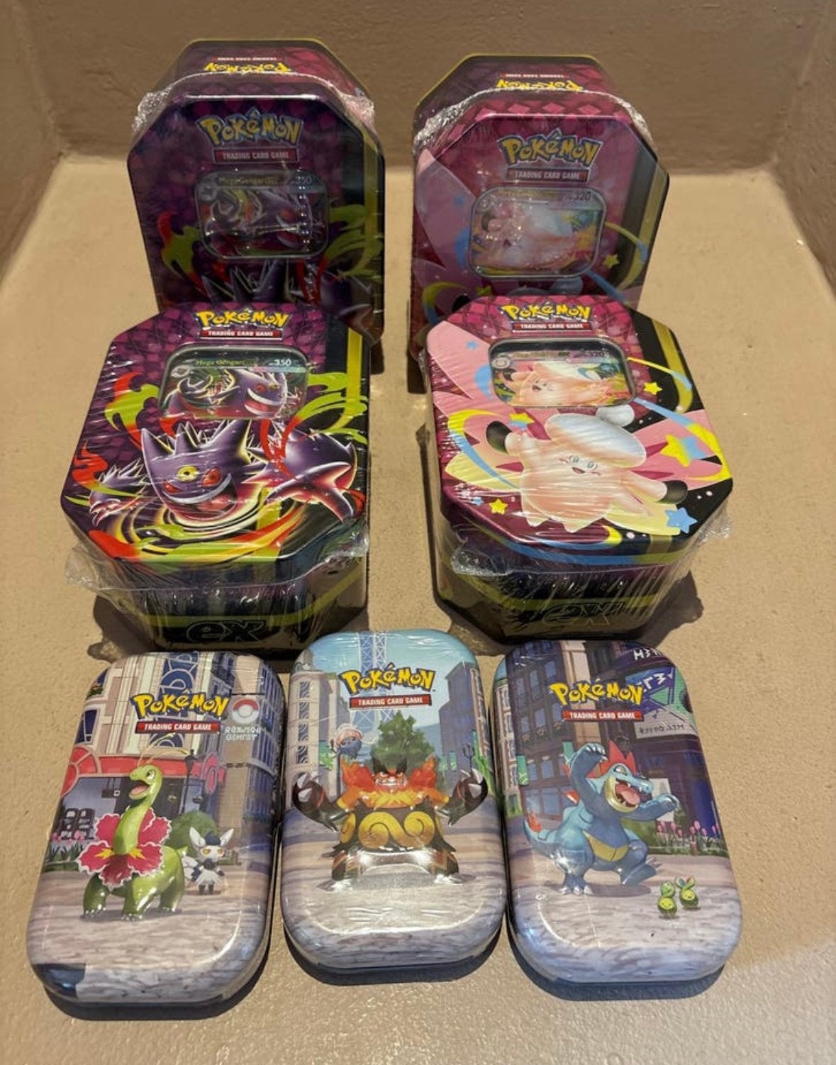 Pokemon Tcg Moonlit Tin & City Tin, Ophalen of Verzenden, Nieuw, Boosterbox, Foil