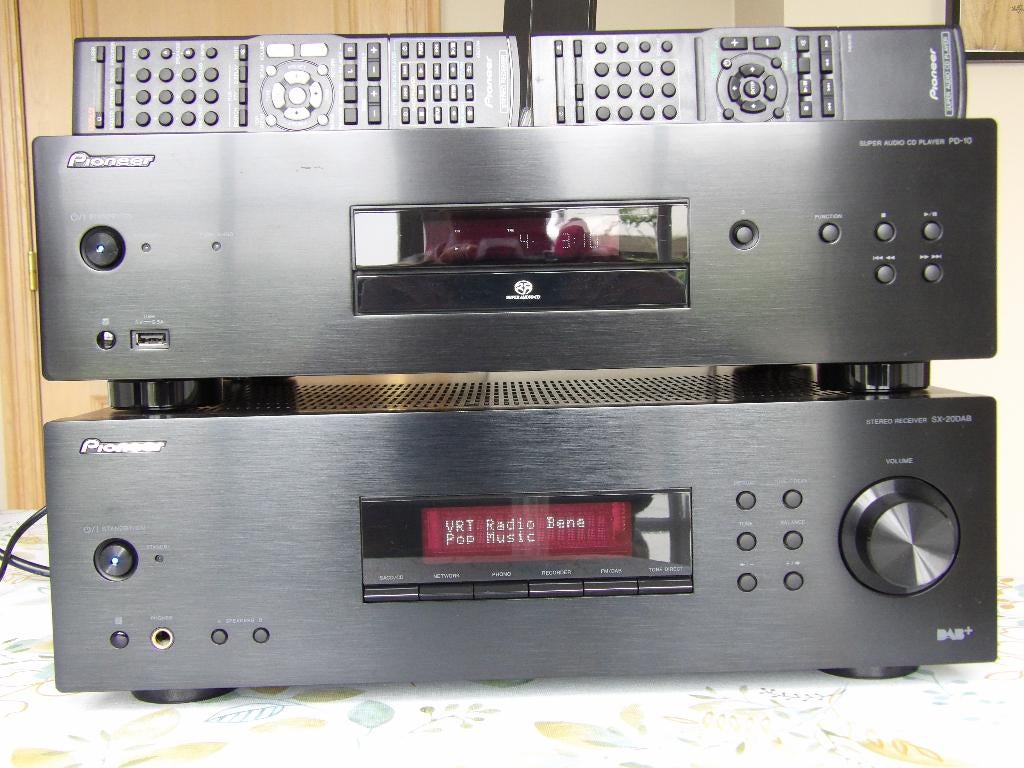Stéréo Pioneer SX-20DAB-K et SACD PD-10-K + 2 TC*, Enlèvement, Comme neuf, Lecteur CD, Pioneer