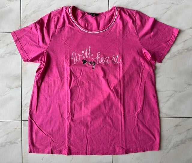 t-shirt Ulla Popken taille 46/48 (nr7592), Enlèvement ou Envoi, Rose, Ulla Popken, Comme neuf