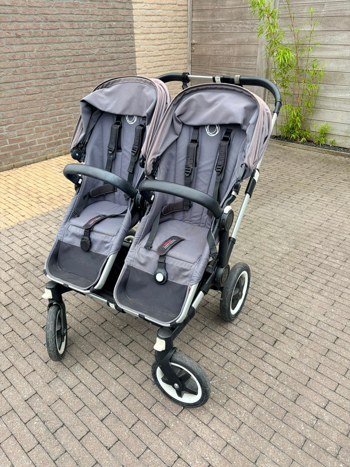 Bugaboo Donkey 2 Twin kinderwagen, 2 zitjes en 2 draagwiegen, Gebruikt, Ophalen, Kinderwagen, Duowagen
