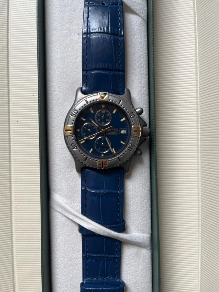 Vintage rodania horloge, Bijoux, Sacs & Beauté, Montre-bracelet, Autres marques, Enlèvement ou Envoi, Cuir