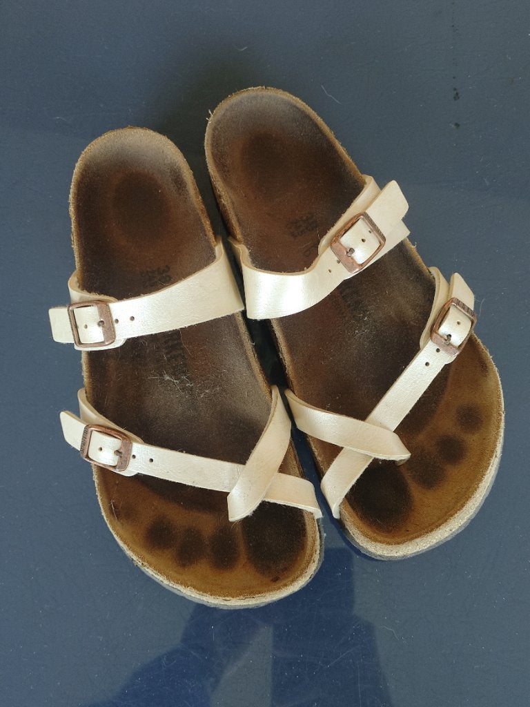 Sandalen, Wit, Gedragen, Birkenstock, Sandalen of Muiltjes