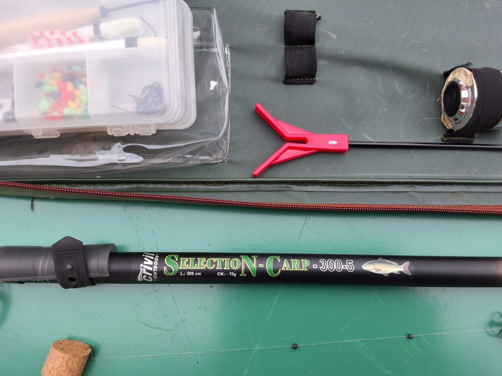 Vismateriaal in primastaat...Volledige set voor carpervissen, Watersport en Boten, Ophalen, Zo goed als nieuw, Complete set