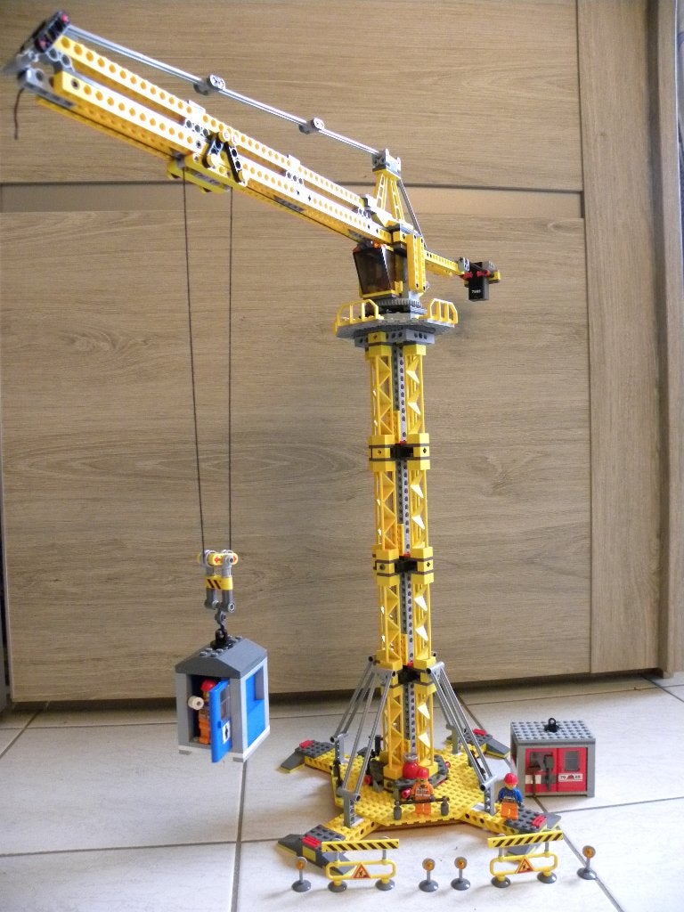 Lego 7905 Tower crane, City, Lego, Ensemble complet, Comme neuf