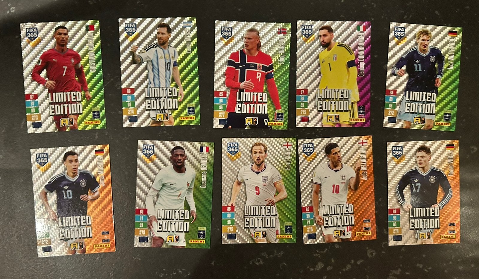 Panini fifa 365 adrenalyn 2027. Set 10 limited edition cards, Ophalen of Verzenden, Nieuw, Meerdere plaatjes