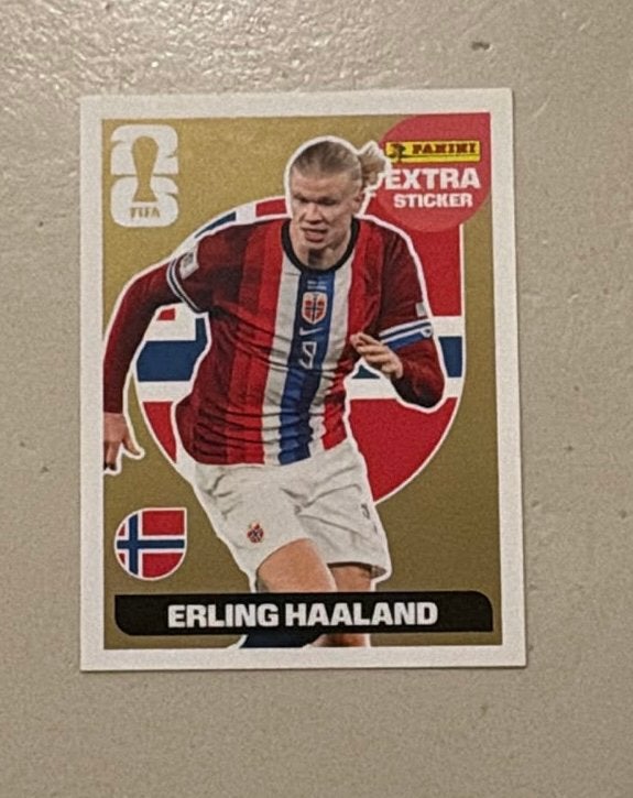 Panini sticker FIFA world cup 2026 Erling Haaland, Ophalen of Verzenden, Zo goed als nieuw, Sticker