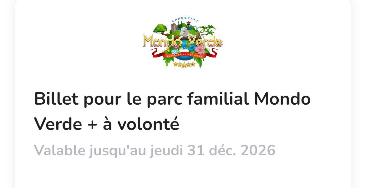 2 places mondo verde all exclusif, Tickets & Billets