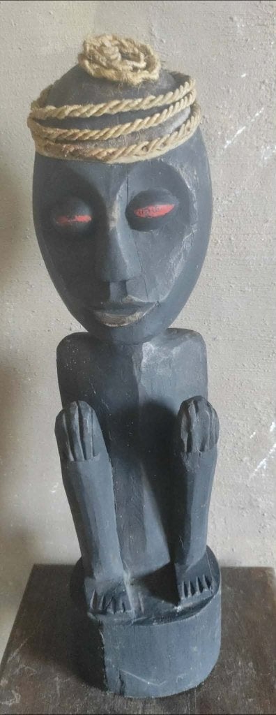Sculpture en bois vintage +- 50 cm, Antiquités & Art, Art | Art non-occidental, Fait main, Sculpture, Afrique, Enlèvement ou Envoi