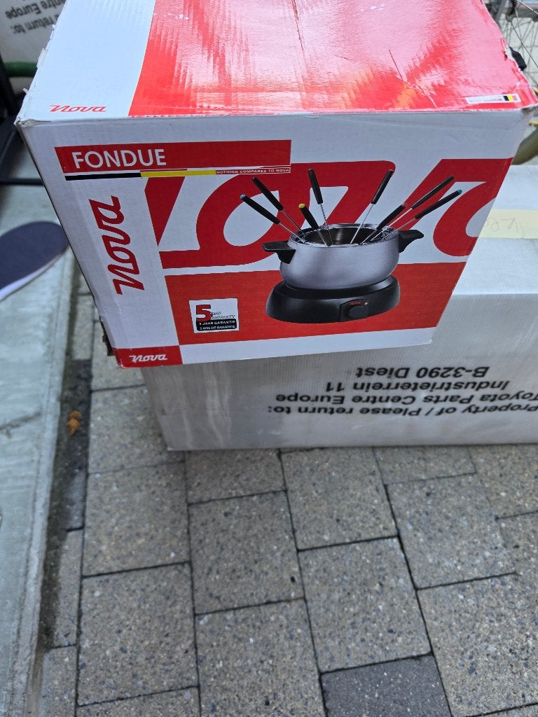 Fondue, Elektronische apparatuur, Ophalen of Verzenden, Zo goed als nieuw, Elektrisch, Fondueset