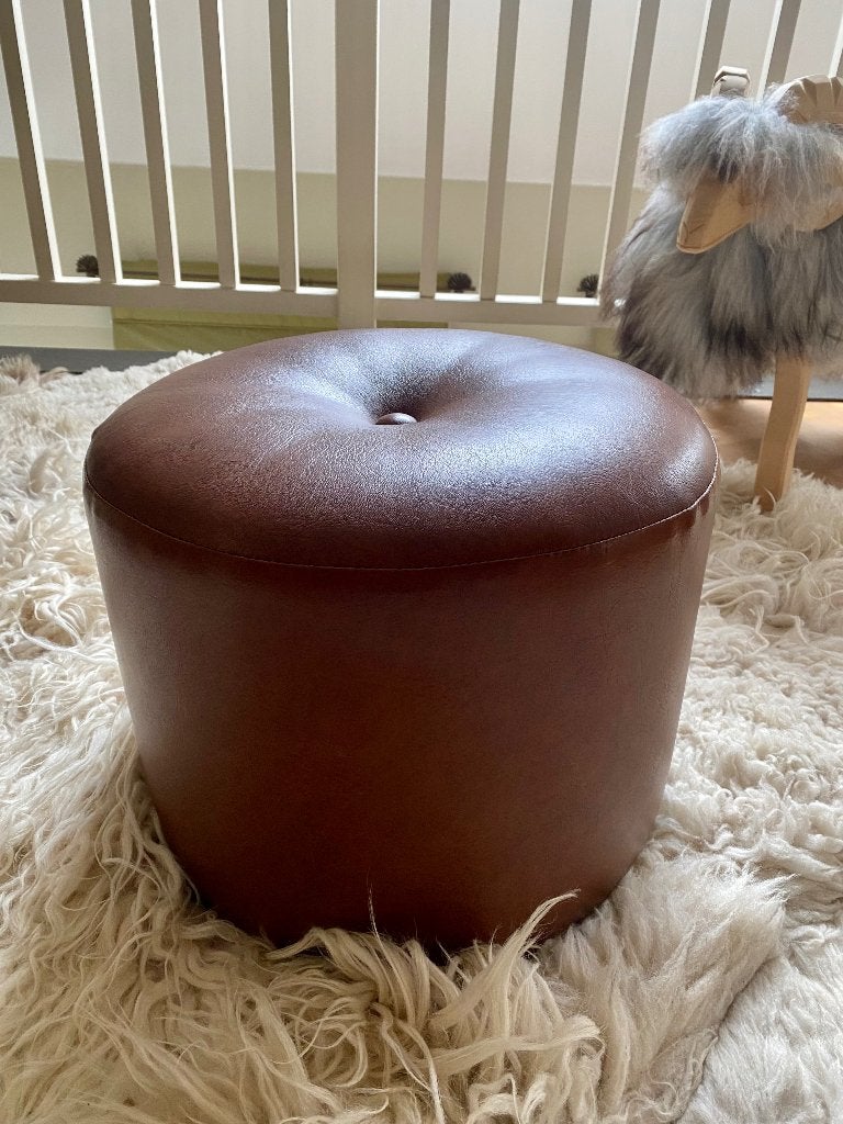 pouf en cuir, Enlèvement, Comme neuf, Cuir