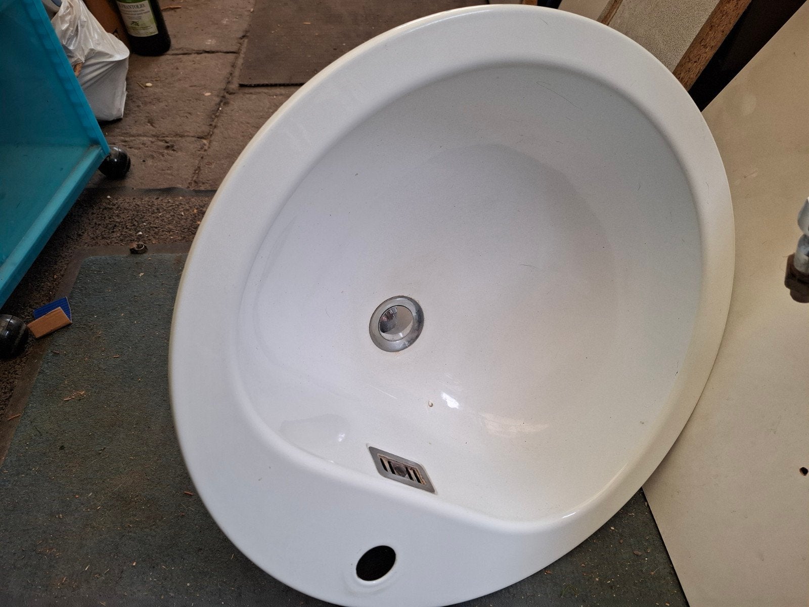 vasque salle de bain en acier blanc, Enlèvement ou Envoi