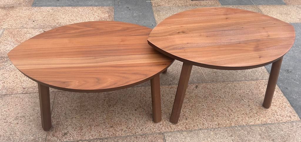 Bijzettafel van 2, walnootfineer, Stockholm Ikea, Huis en Inrichting, Ophalen, Gebruikt