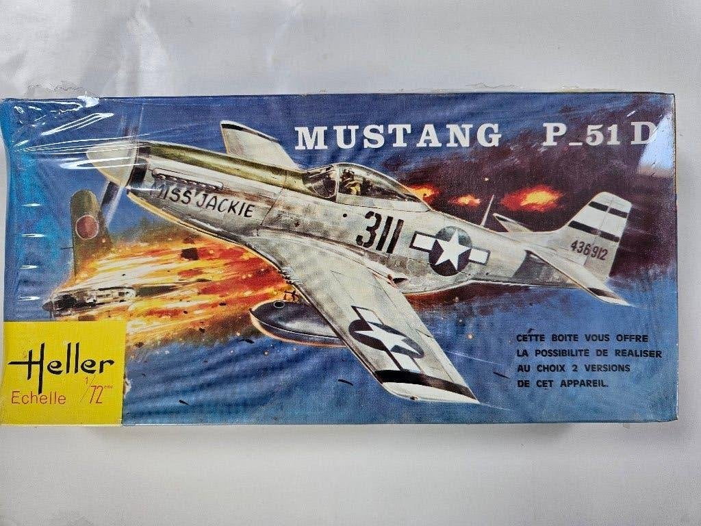 BOUWDOOS HELLER   MUSTANG P 51 D, Ophalen, Nieuw, Heller