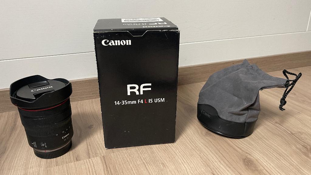 Canon RF 14-35mm F/4 L IS USM, Housse/sac de protection, 14 mm, Canon RF, Comme neuf