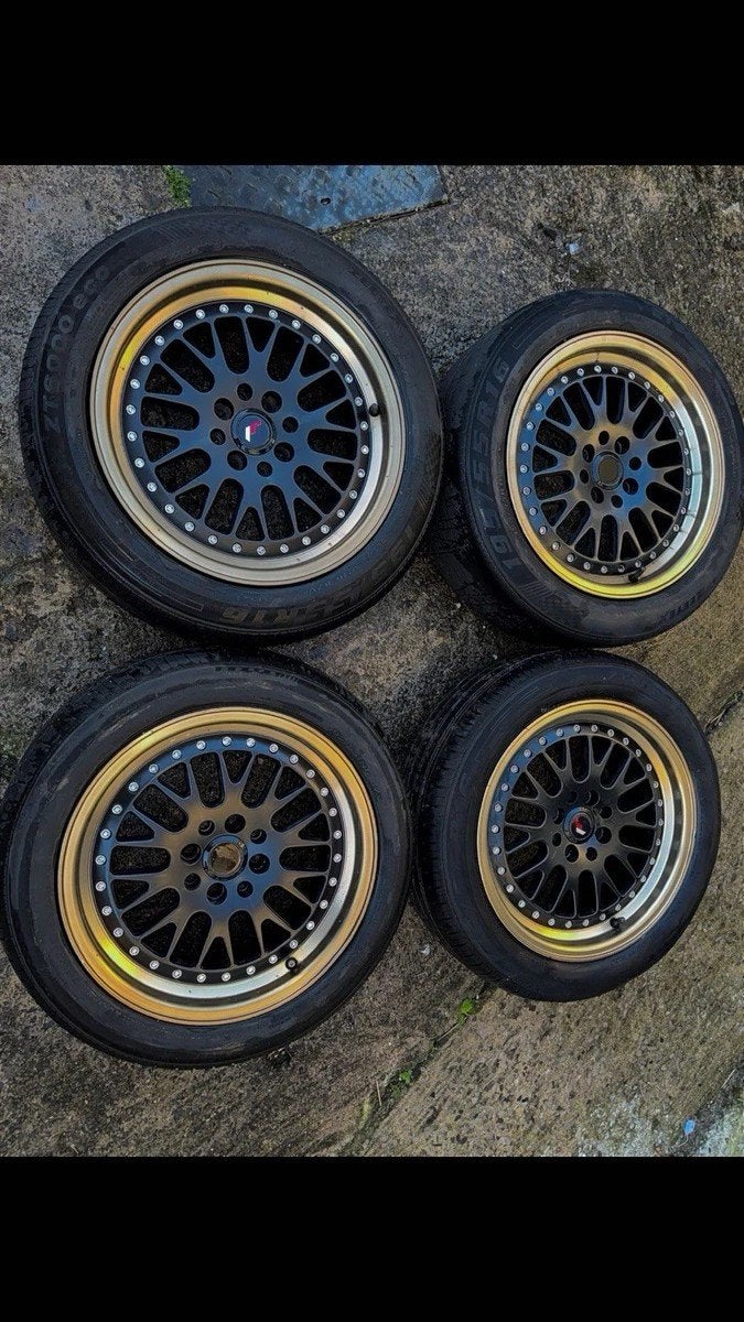 japan racing velgen 4x100 en 4x108 met banden, Auto-onderdelen, Ophalen, Ford