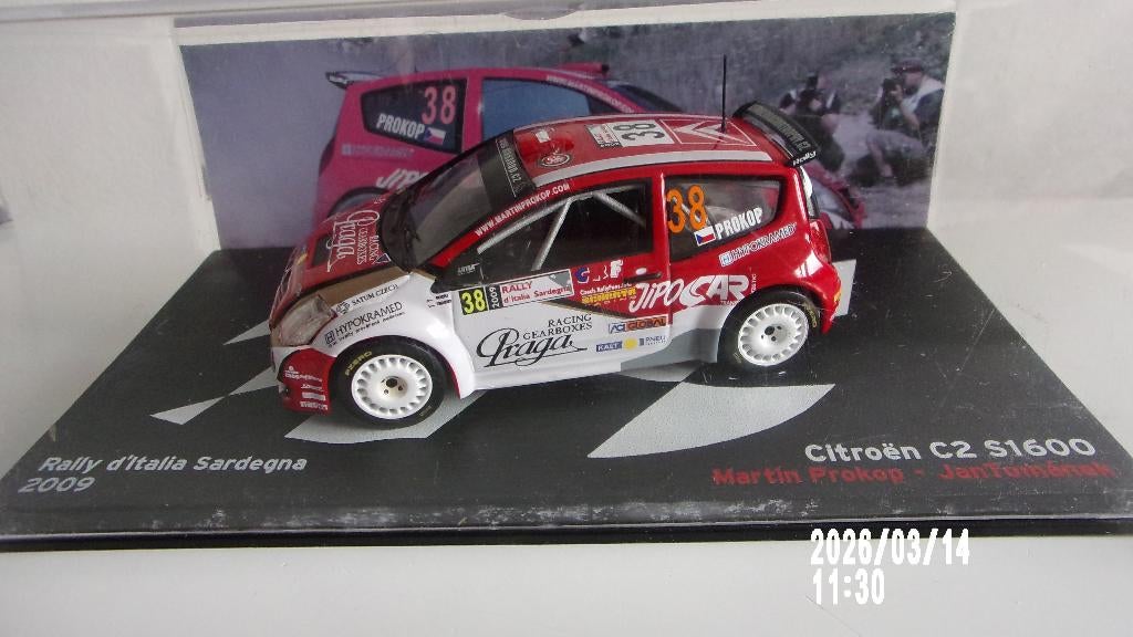 CITROEN C2 S1600 PROKOP ITALIE 09.IXO 1/43 IMPEC .VITRINE., Enlèvement ou Envoi, Comme neuf, Voiture, Autres marques