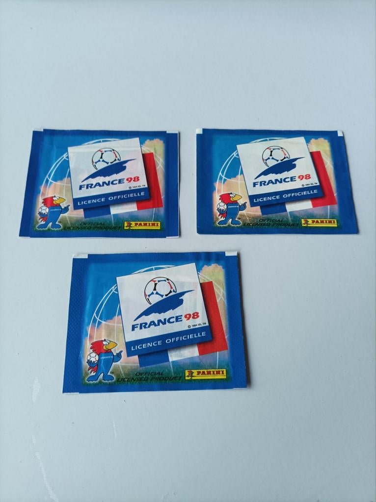 Panini WK France 98. 3 sachets fermés., Enlèvement ou Envoi