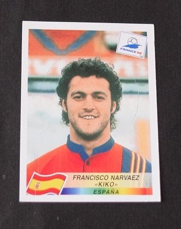 Panini/France 98/Espagne POP - UP Francisco Kiko Narvaez, Collections, Envoi, Neuf, Affiche, Image ou Autocollant