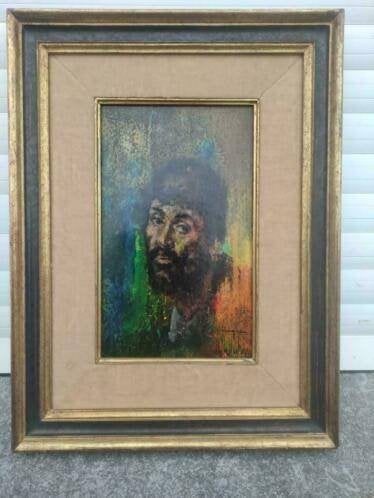 huile sur panneau signe roger van belleghem, Antiek en Kunst, Ophalen of Verzenden, Paneel