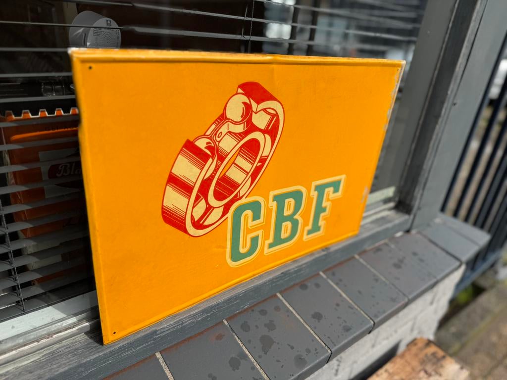 CBF Lagers oud reclamebord, Ophalen of Verzenden, Gebruikt, Reclamebord