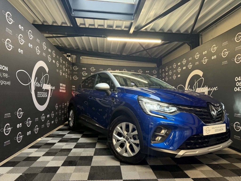 RENAULT CAPTUR, Automaat, Blauw, Leder en Stof, 5 zetels