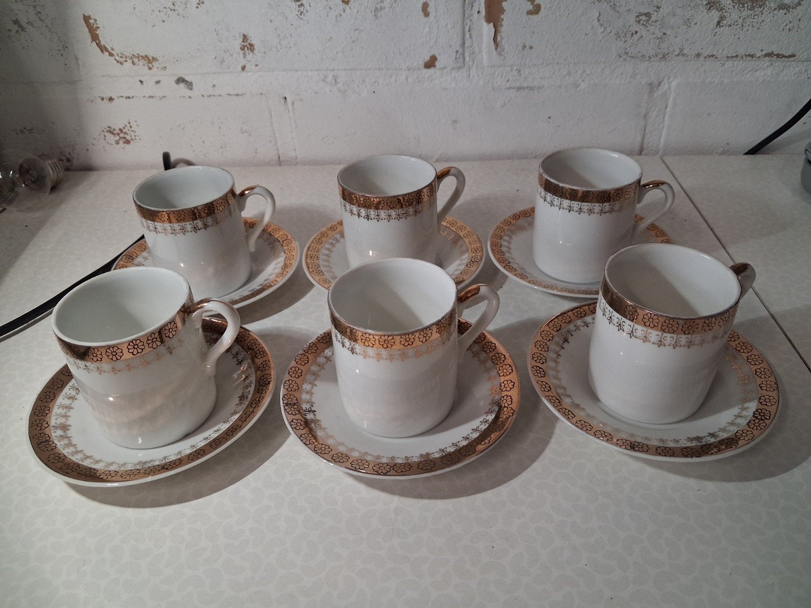 6 delig koffie/espresso servies jaren 50/60, Ophalen of Verzenden