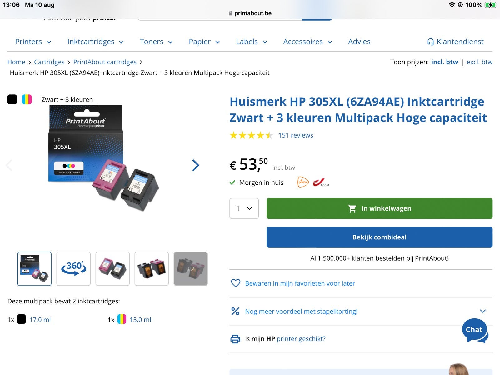 Nouvelles cartouches d'encre HP305 commandées incorrectement, Enlèvement ou Envoi, Neuf, Accessoires pour imprimante